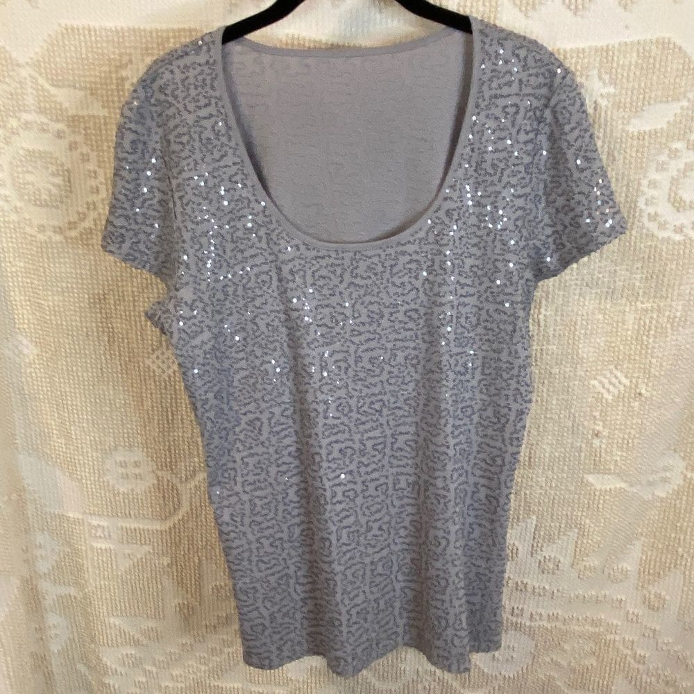 Sequin Scoop Neck Sz L to Xl
